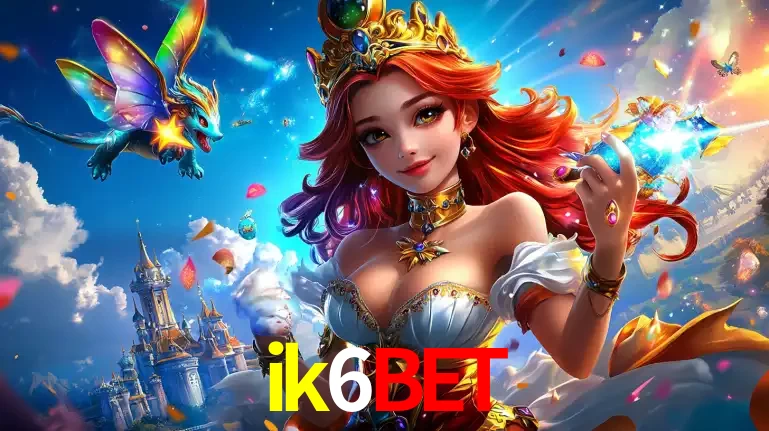 A princesa de um reino de fantasia mágico, com seu pequeno dragão, apresentando um mundo de prêmios encantados nos jogos de caça-níqueis do cassino ik6bet.